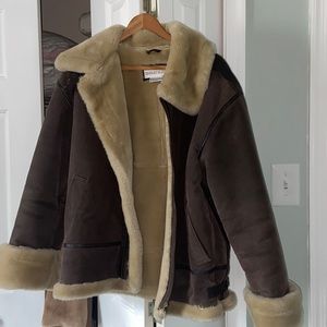 Leather Jacket with furry lining